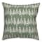 Sage Christmas Tree Pattern Indoor/Outdoor Pillow